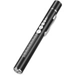 Stylo lampe réchargeable pour médecins et infirmiers, lumière jaune et blanche, acier inoxydable Stylo lampe réchargeable pour médecins et infirmiers, lumière jaune et blanche, acier inoxydable