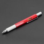 Stylo multifonction, tournevis plat / phillips, niveau, stylet capacitif, stylo outil m�tallique 6 en ...