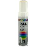 Stylo de retouche peinture acrylique - blanc cr�me - ral 9001 - brillant - tous supports - duplicolor ...