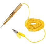 Stylo testeur de circuit de automobile dc 6v 12v 24v avec ampoule led rouge vert lampe temoin convient ...