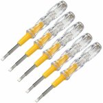 Stylo tournevis testeur de tension, 100 - 500 v, d�tecteur de circuit, tube lumineux, 10pcs, clear + ...
