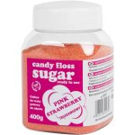Sucre rose barbe � papa color� au go�t de fraise 400g