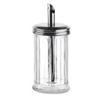 Sucrier doseur professionnel en inox et verre - bec de 19 mm - olympia