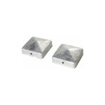 Chapeau poteau carr pyramide 7x7cm zingu  chaud - lot de 2