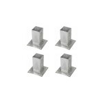 Sud bois - support pied de poteau bois 90x90 / 9x9  fixer galvanis  chaud lot de 4
