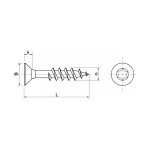 Sud bois - vis pour bois en inox classic t�te torx pour ext�rieur mati�re inox a2 (aisi 304) dimensions ...