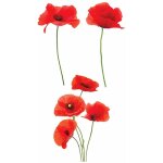 Autocollant pour vitres coquelicots