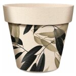 Cache pot de fleurs feuillage en bambou