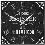Sud trading - pendule en bois citation 28 cm Sud trading - pendule en bois citation 28 cm