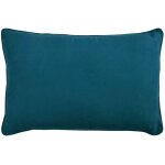 Sueden - coussin en su�dine bleu intense 60x40