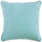 Sueden - coussin en su�dine bleu clair 40x40