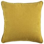 Sueden - coussin en su�dine jaune 40x40