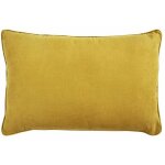 Sueden - coussin en su�dine jaune 60x40