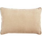 Sueden - coussin en su�dine rose nude 60x40