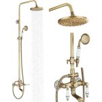 Suguword ? colonne de douche sans robinetterie ? douche de t�te pluviale 200 mm ? hauteur r�glable 360� ...