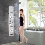 Colonne de douche d'hydromassage systme de douche multifonctionnel buses massants panneau de douche ...