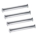 Suinga - lot de 4 mangeoire mtalliques pour poules grille 100x10x13 cm anti - gaspillage avec bobine ...