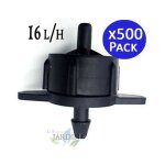 Suinga - lot de 500 goutteur d'irrigation 16 litres / heure goutte à goutte, système d'arrosage aautomatique, ... Suinga - lot de 500 goutteur d'irrigation 16 litres / heure goutte à goutte, système d'arrosage aautomatique, ...