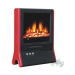 Suinga - chemin�e �lectrique 2000w effet flamme et feu avec arr�t de s�curit� 42x22x53 cm