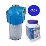 Suinga - filtre anti - calcaire pour machine à laver en polyphosphate 1 / 2'' + recharge 500 gr Suinga - filtre anti - calcaire pour machine à laver en polyphosphate 1 / 2'' + recharge 500 gr
