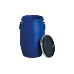 Suinga - fut bidon alimentaire 120 litres, ouverture totale, baril polythylne alimentaire bleu, 60 ...
