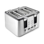 Grille - pain en acier inoxydable, 4 fentes larges, dimensions des fentes 3, 8x14 cm