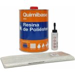 Suinga - kit de r�paration en r�sine polyester 1 kg (r�sine 750 g + tissu en fibre de verre 1 m2 mat ...