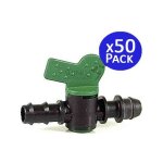 Suinga - pack de 50 vanne de passage irrigation goutte -  - goutte 20mm vanne strie pour irrigation ...