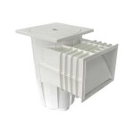 Suinga - skimmer de 15 litres de capacit� avec bouche standard et couvercle carr� � pression pour piscines ...