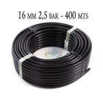 Suinga - tuyau arrosage 16mm pe - ld 400 m - pn 2, 5 - tuyau d'arrosage - tuyau en plastique - noir sans ...