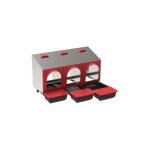 Suinga - volaille pondoir galvanise intrieur, pondoir pour poules 3 compartiments, idal 12 / 14 poules, ...
