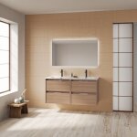 Suki 120 meuble double vasque avec quatre tiroirs, effet noyer sablé il comprend la vasque en céramique. ... Suki 120 meuble double vasque avec quatre tiroirs, effet noyer sablé il comprend la vasque en céramique. ...