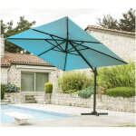Parasol dport 3x3m - bleu canard - sunking