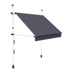 Sunny inch � - store � projection autoportant sans per�age - 300 x 150 cm - terrasse ou balcon - gris ...