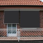 Sunny inch ® - store vertical enrouleur extérieur pour terrasse ou balcon - blanc laqué - gris anthracite ... Sunny inch ® - store vertical enrouleur extérieur pour terrasse ou balcon - blanc laqué - gris anthracite ...