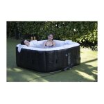 Spa gonflable carr� 6 personnes ? dimensions 185x185x65cm ? 130 micro - jets ? temp�rature max 40�c ? ...