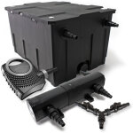 Sunsun - kit complet: cbf - 550 filtre de bassin jusqu' 60000 l biologique, neo10000 supereco pompe ...