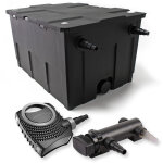 Sunsun kit complet: cbf - 550 filtre de bassin jusqu' 60000 l biologique, neo7000 supereco pompe de ...