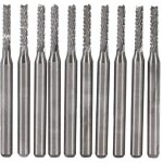 Sunxury - 10pcs fraise en carbure cment fin mill gravure bits sculpture perceuse coupeur smt / cnc ...