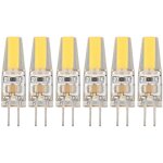 Sunxury 6 pi�ces 6w 500lm g4 ampoule led cob gel de silice lampe � �conomie d'�nergie ampoule pour plafonnier ...