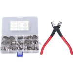80pcs kit d'assortiment de pinces  tuyau colliers de serrage  une oreille en acier inoxydable avec ...