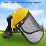 Chapeau de casque de scurit avec visire intgrale en maille pour la protection forestire de la dbroussail ...