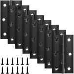 Sunxury - jamais utilis]lot de 8 charnires pliantes 68 mm  38 mm, charnire en acier inoxydable noir, ...