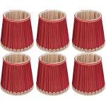 Petit abat - jour en tissu rouge vin bord doré, pour lustre de table e14, applique murale - sunxury Petit abat - jour en tissu rouge vin bord doré, pour lustre de table e14, applique murale - sunxury