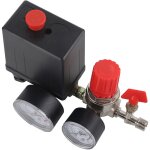 Sunxury petit régulateur de soupape de commande de pressostat de compresseur d'air avec jauges Sunxury petit régulateur de soupape de commande de pressostat de compresseur d'air avec jauges