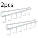 Support � 6 crochets pour tasses et mugs, � fixer sous un meuble de cuisine ou une �tag�re. convient ...