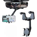 Support auto rotatif  360 pour tlphone, compatible avec tous les smartphones ? montage sur rtroviseur ...