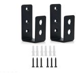 Supports de barricade de porte, 2 pi�ces support de barre ouverte en acier u pour s�curiser serrures ...