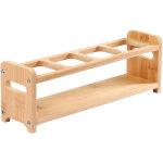 Support � bouteilles d'huile en bambou 4 trous, rangement cuisine anti - d�rapant gain de place, �tag�re ...