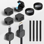 Supports de c�bles autocollants, 10 pi�ces clips magn�tiques pour c�bles, 10 pi�ces attaches de c�bles ...